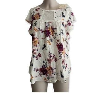 REWIND Rose Floral print blouse size small New With Tags